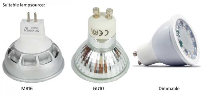 Plafoniere rotonde del supporto della superficie del nero LED per il salone Gu10