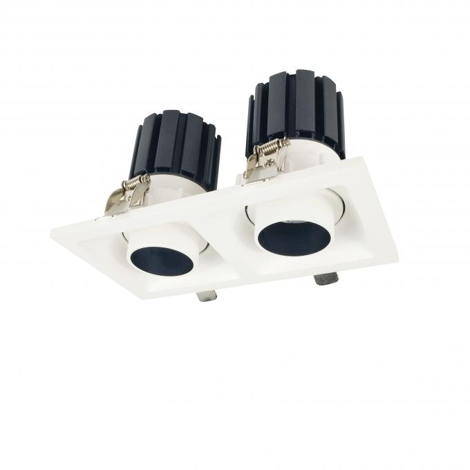 Quadrato LED Downlights del nero/bianco Dimmable con due teste AC100-240V