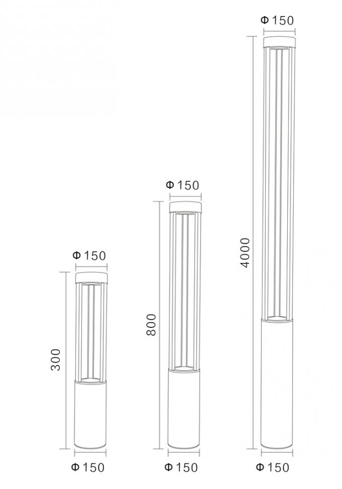 Lampada del prato inglese della lega di alluminio LED per il giardino all'aperto del prato inglese che accende 12W/24W