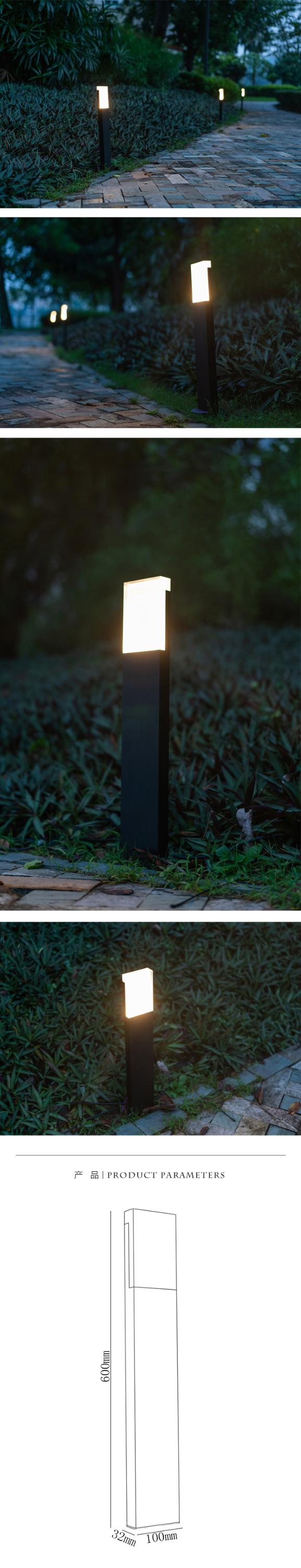 2019 il percorso all'aperto impermeabile di alluminio del giardino del milight di progettazione semplice LED si accende