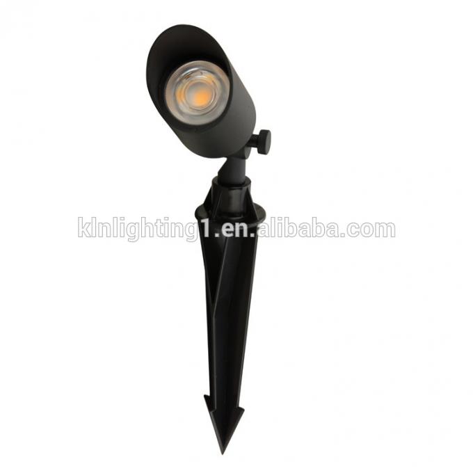 Il paesaggio IP65 impermeabile all'aperto luce dorata nera di alluminio del punto del giardino della pressofusione LED e luce della punta del LED